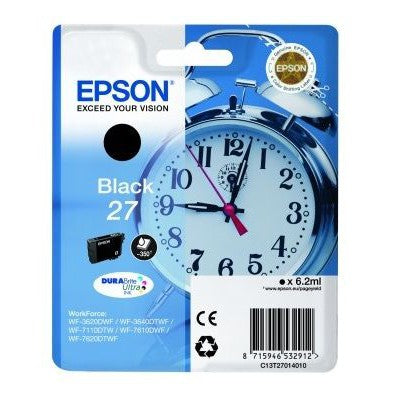 Original Epson 27 Black Ink Cartridge Alarm Clock (T2701)