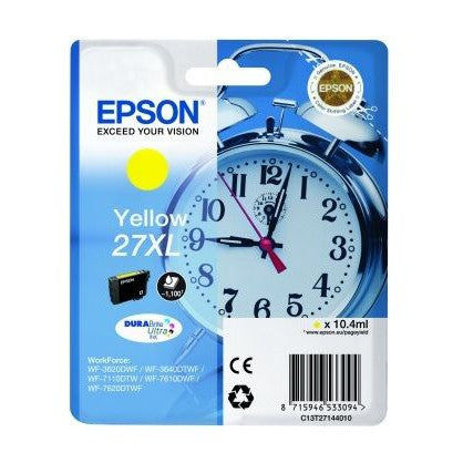 Original Epson 27XL Yellow High Capacity Ink Cartridge Alarm Clock (T2714)