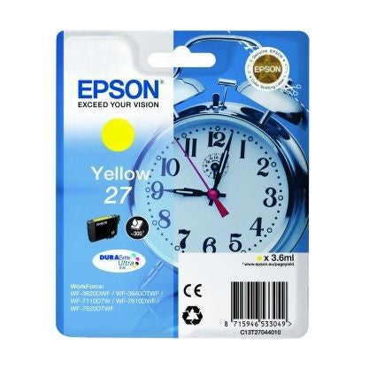 Original Epson 27 Yellow Ink Cartridge Alarm Clock (T2704)