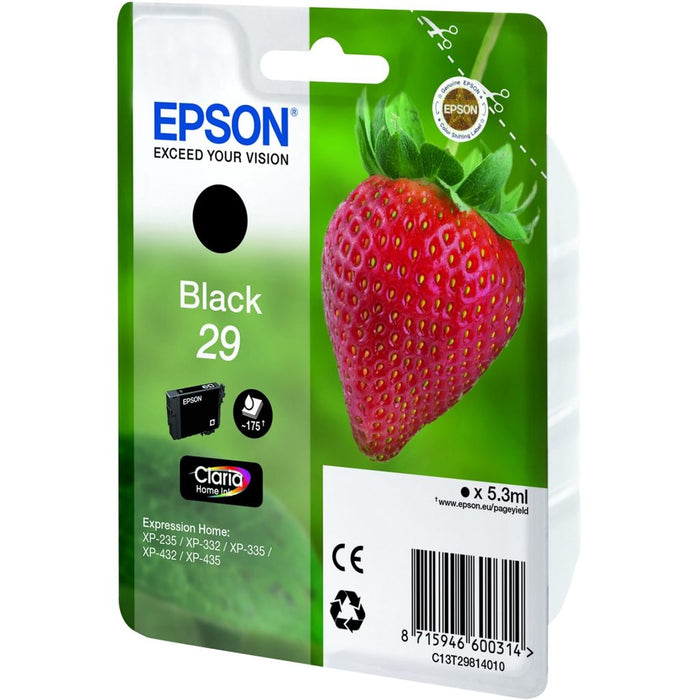 Original Epson 29 Black Ink Cartridge Strawberry (T2981)