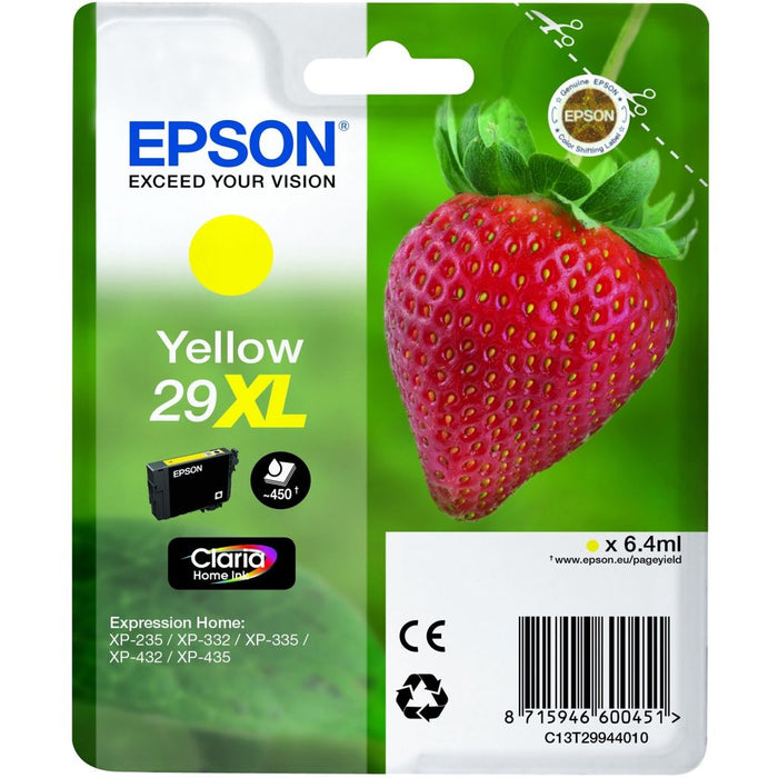 Original Epson 29XL Yellow High Capacity Ink Cartridge Strawberry (T2994)