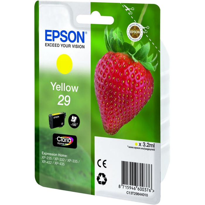 Original Epson 29 Yellow Ink Cartridge Strawberry (T2984)