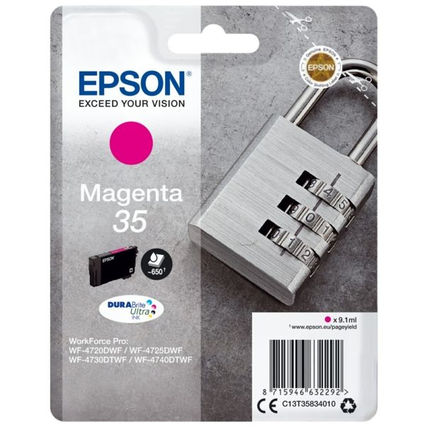 Original Epson 35 Magenta Ink Cartridge Padlock (T3583)