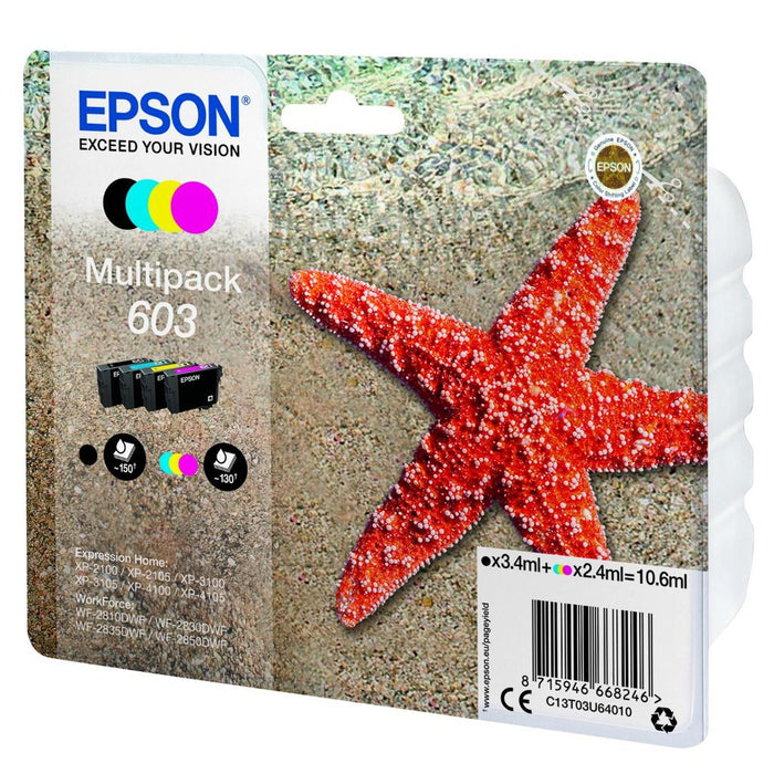 Original Epson 603 4 Colour Multipack Starfish (C13T03U64010)