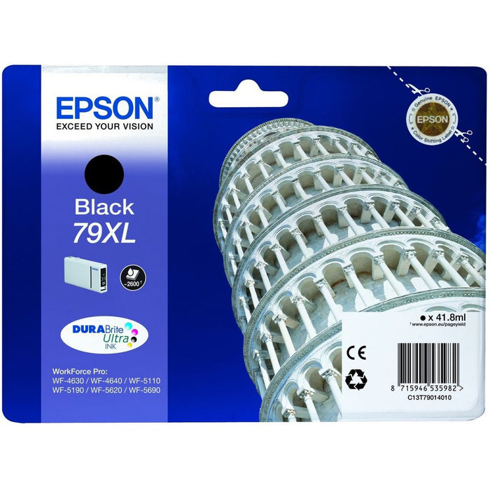 Original Epson 79XL Black High Capacity Ink Cartridge Tower of Pisa (T7901)