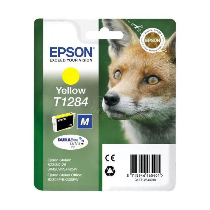 Original Epson T1284 Yellow Ink Cartridge Fox (T1284)