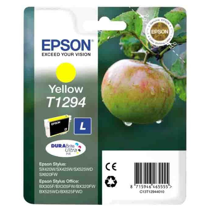 Original Epson T1294 Yellow High Capacity Ink Cartridge Apple (T1294)