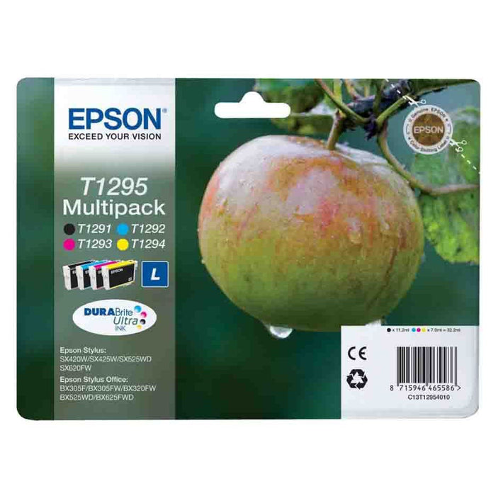 Original Epson T1295 4 Colour Ink Cartridge Multipack Apple (T1295)