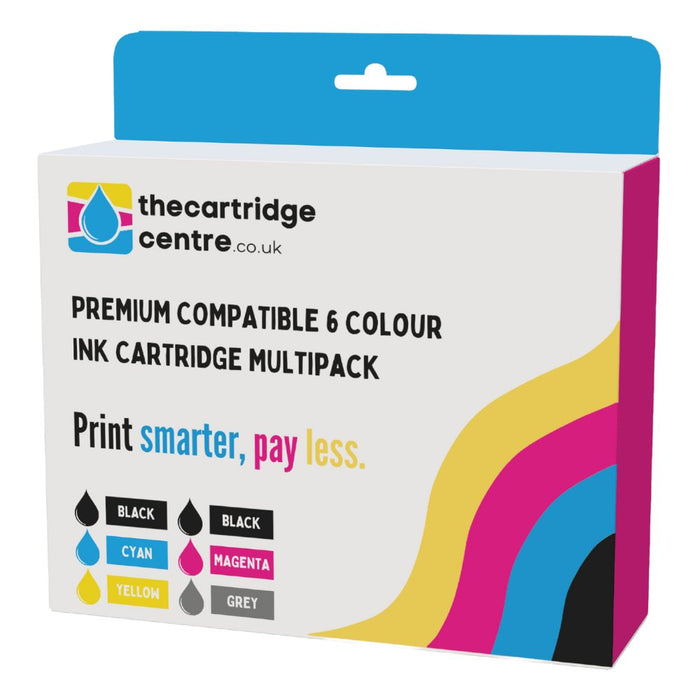 Premium Compatible Canon PGI-530 / CLI-531 6 Colour Ink Cartridge Multipack (PGI530BK/CLI531BK/C/M/Y/GY)