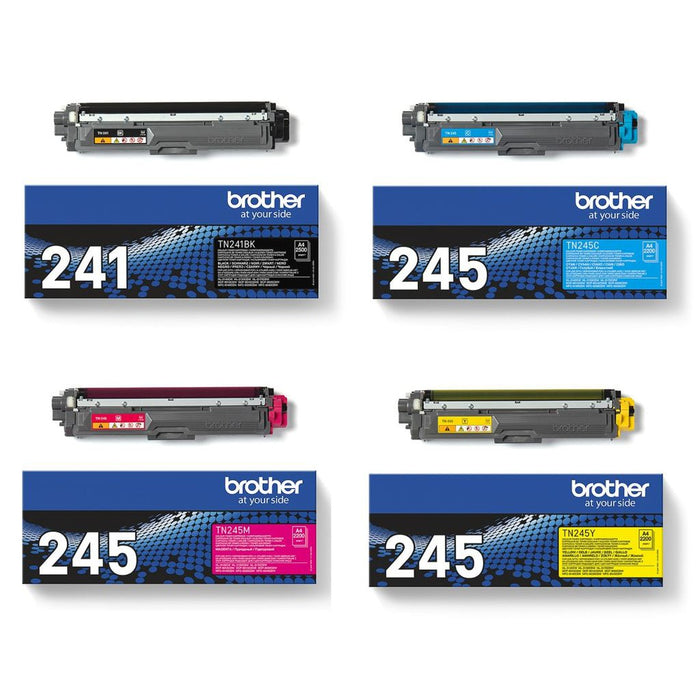 Original Brother TN-241 / TN-245 4 Colour Toner Multipack (TN241BK/TN245C/M/Y)