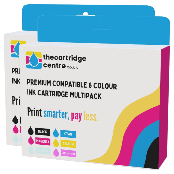 Premium Compatible Epson Expression Photo XP-970 2 Sets Of 6 High Capacity Ink Cartridges *12 Inks* (Epson 24XL 6 Col Multi) - The Cartridge Centre