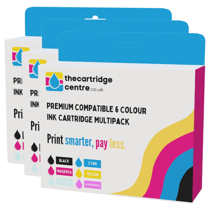 Premium Compatible Epson Expression Photo XP-970 3 Sets Of 6 High Capacity Ink Cartridges *18 Inks* (Epson 24XL 6 Col Multi) - The Cartridge Centre